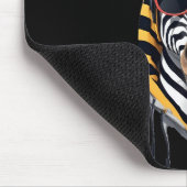 Zebra met hoodie Funny Cool Animal Character Muismat (Hoek)