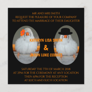 Zebra met huwelijkswedstrijd kaart