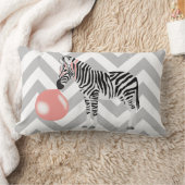 Zebra met kauwgom blaast een bel kussen (Deken)