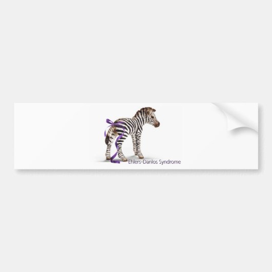 zebra met lint groot.png bumpersticker (Voorkant)