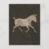 zebra met paisleyontwerp briefkaart (Voorkant)