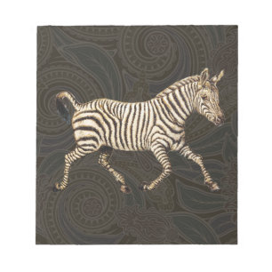 zebra met paisleyontwerp notitieblok