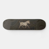 zebra met paisleyontwerp persoonlijk skateboard (Horizontaal)