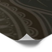  zebra met paisleyontwerp poster (Hoek)