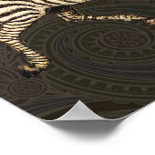  zebra met paisleyontwerp poster (Hoek)