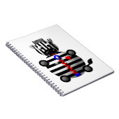 Zebra met ritssluiting notitieboek (Rechterzijde)