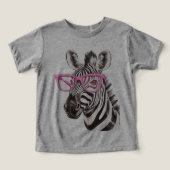 Zebra met roze bril (Design voorkant)