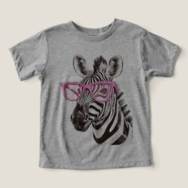 Zebra met roze bril