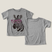Zebra met roze bril (Ontwerp Voorkant & Achterkant)