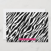 Zebra met roze rand met foto's - Afstudeerder aank Kaart (Achterkant)