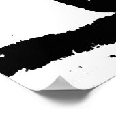 Zebra met schaduw poster (Hoek)