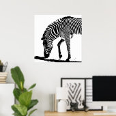 Zebra met schaduw poster (Thuiskantoor)