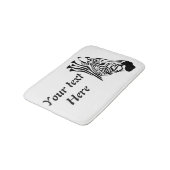 Zebra met Twisted Black Stripes Badmat (Gekanteld)
