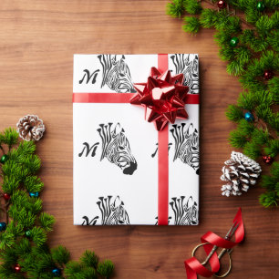Zebra met Twisted Black Stripes Cadeaupapier