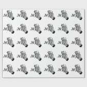 Zebra met Twisted Black Stripes Cadeaupapier (Vlak)