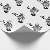 Zebra met Twisted Black Stripes Cadeaupapier (Hoek)