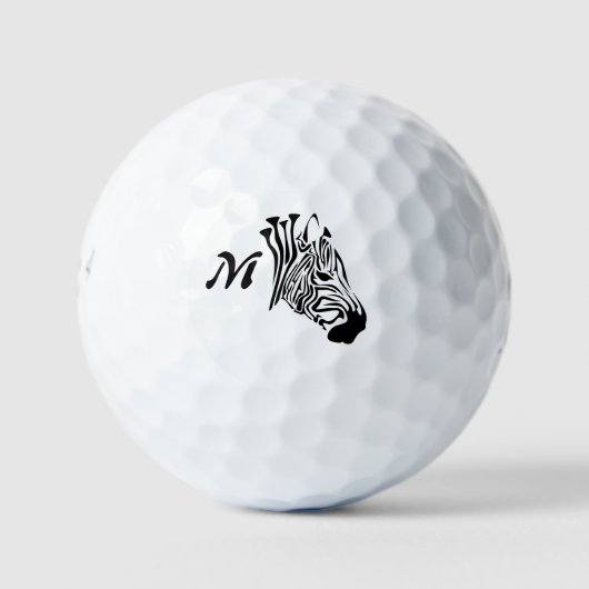 Zebra met Twisted Black Stripes Golfballen (Voorkant)
