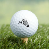Zebra met Twisted Black Stripes Golfballen (Insitu Shirt)