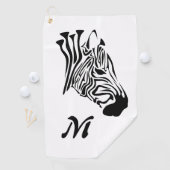 Zebra met Twisted Black Stripes Golfhanddoek (Insitu)