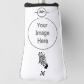 Zebra met Twisted Black Stripes Golfheadcover (Draai 90)