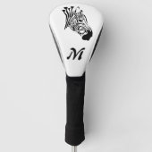 Zebra met Twisted Black Stripes Golfheadcover (Voorkant)