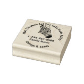 Zebra met Twisted Black Stripes Home Address Rubb Rubberstempel (Stempel)