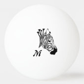 Zebra met Twisted Black Stripes Pingpongbal (Voorkant)