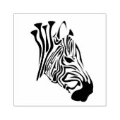 Zebra met Twisted Black Stripes Rubberstempel (Afrduk)