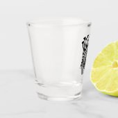 Zebra met Twisted Black Stripes Shot Glas (Links)