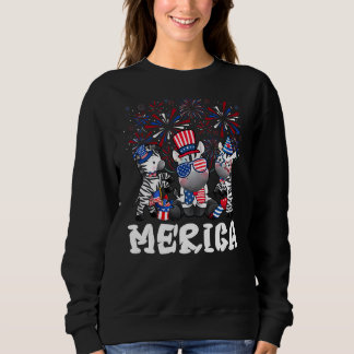 Zebra met vuurwerk zonnebril Pet merica 4th van Trui