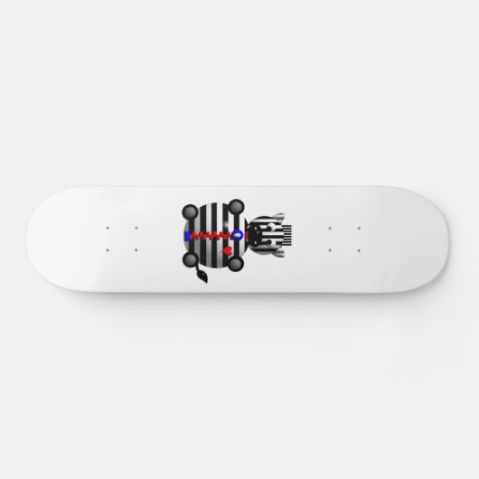 Zebra met Zipper Skateboard (Horizontaal)