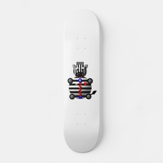Zebra met Zipper Skateboard (Voorkant)