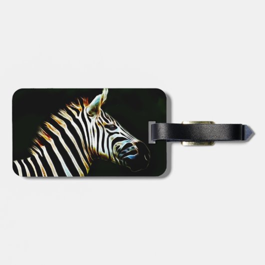 Zebra met zwarte en witte strepen in Afrika Bagagelabel (Achterkant horizontaal)