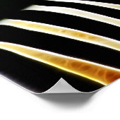 Zebra met zwarte en witte strepen in Afrika Poster (Hoek)