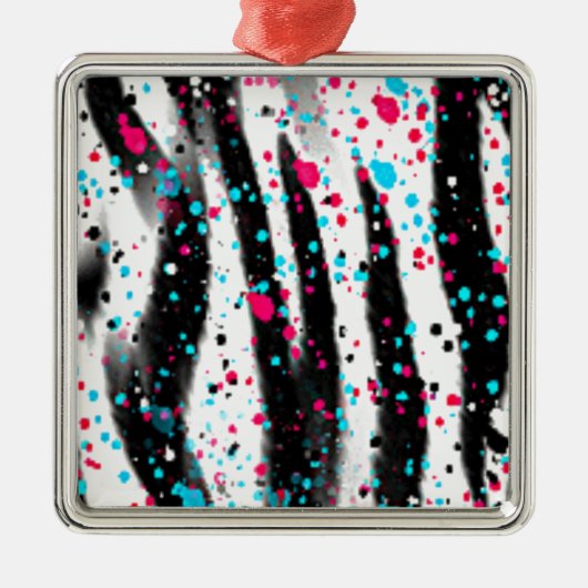 Zebra Metalen Ornament (Voorkant)