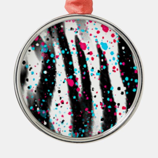 Zebra Metalen Ornament (Voorkant)