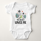 Zebra Mijn Abuelo Houdt Van Mij Romper (Voorkant)