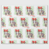 Zebra, mijn eerste Kerstmis Cadeaupapier (Vlak)