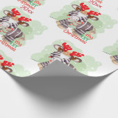 Zebra, mijn eerste Kerstmis Cadeaupapier (Hoek)