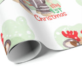 Zebra, mijn eerste Kerstmis Cadeaupapier (Rol Hoek)