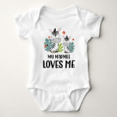 Zebra Mijn Marmee Houdt Van Mij Romper (Voorkant)