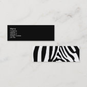 Zebra Mini Visitekaartje (Voorkant / Achterkant)