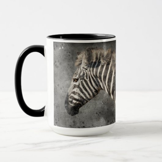 Zebra Moderne Waterverf Wildlife Fotografie* Mok (Links)