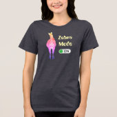 Zebra Modus AAN, Regenboog Strepen Aanpasbare Kleu Tri-Blend Shirt (Voorkant)