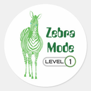 Zebra-modus Niveau 1, Sticker