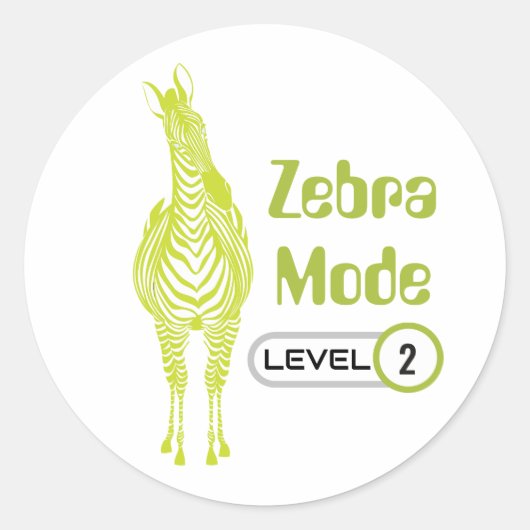 Zebra-modus Niveau 2, Sticker (Voorkant)