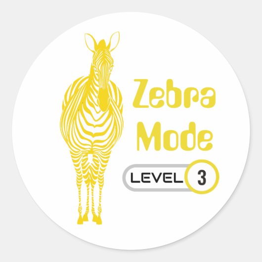 Zebra-modus Niveau 3, Sticker (Voorkant)