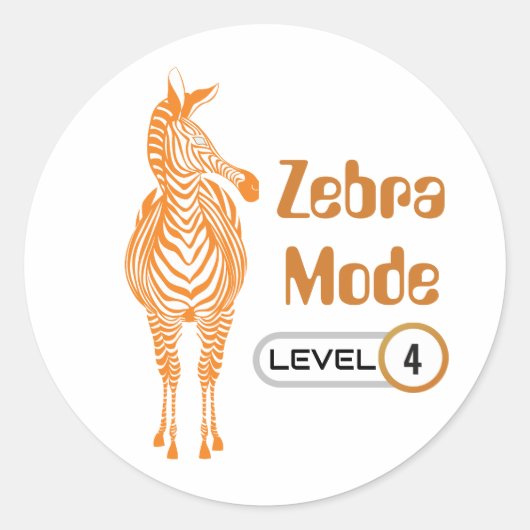 Zebra-modus Niveau 4, Sticker (Voorkant)