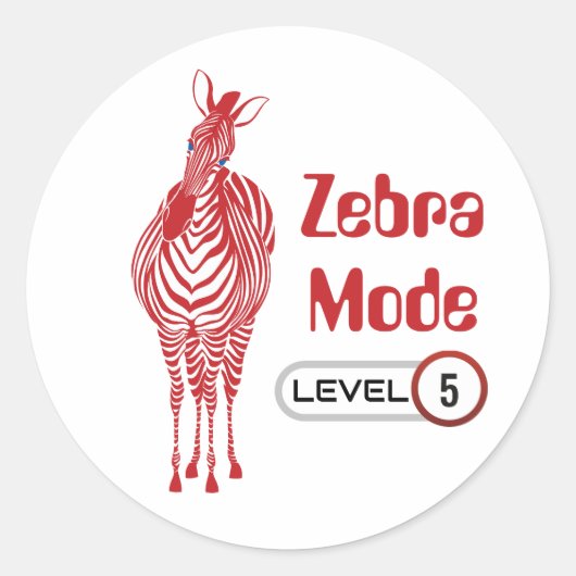 Zebra-modus Niveau 5, Sticker (Voorkant)