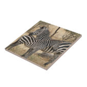 Zebra moeder en Baby Tegeltje (Zijkant)